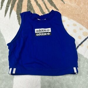 Adidas blue crop top size small.